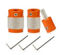 BGTEC Diamond Grinder Bit Head Tools - 3pcs Brass Core Stained Glass Grinder Bits, 25mm/19mm/6mm