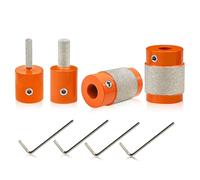 BGTEC Diamond Grinder Bit Head Tools - 4pcs Brass Core Stained Glass Grinder Bits, 3mm/6mm/19mm/25mm