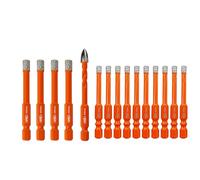 BGTEC Dry Diamond Drill Bits Set 5pcs 6mm and 10pcs 5mm for Granite Marble Porcelain Ceramic
