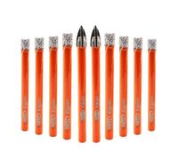 BGTEC Dry Diamond Drill Bits Set - 8pcs 6mm Tile Drill Bits and 2pcs 6mm Carbide Drill for Granite Marble Porcelain Ceramic