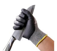 BGTSF Work Gloves Men CE Level 5 Anti-cut Gloves Nitrile 1 Pair Microthin Foam Grip On Palm And Fingers Washable Fishing Gloves(Small)