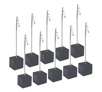 BGTXINGI 10pcs Place Card Holder Resin Cube Base Desktop Picture Clips Memo Notes Clips Holder Stand with Alligator Clip Clasp for Home Office Picture Memo Paper Note Postcards Display (Black)