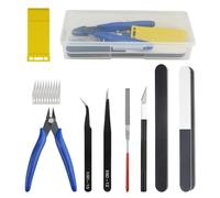 BGTXINGI 13Pcs Modeler Basic Tools Craft Set Gundam Model Tool Assemble Car Model Hobby Building Repairing and Fixing DIY Craft Kit with Plastic Box
