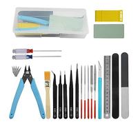 BGTXINGI 21PCS Modeler Basic Tools Craft Set with Plastic Box Gundam Model Assemble Car Model Building Repairing and Fixing DIY Craft Kit