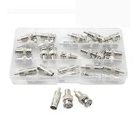 BGTXINGI 30Pcs BNC to RCA Male Female Plug Connectors Metal Waterproof Conversion Connection Assortment Kit