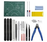 BGTXINGI 33PCS Basic Tools Craft Set - Gundam Model Tool Kit with Plastic Box for Car Model Building, Repairing and Fixing DIY Craft Kit