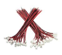 BGTXINGI 50Pcs 25Pairs 2.54mm 2PIN Female and Male Connection Plug with Red Black Terminal Connector Wire Cable 200mm Compatible with JST XH