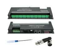 BGWKIMXEP DMX512 RGB RGBW LED Controller 3/4/6/12/ 24CH 30CH 30 Channel 2A 3A 5A decoder dimmer Driver for 5050 RGB RGBWW LED Strip(30ch Iron Shell)