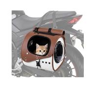 Bgyhdusim Motorcycle Dog Cat Carrier for Energica Ego Corsa 2019-2022,Portable Pet Carrier Weather-Proof Pet Escape-Proof,Brown+White
