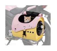Bgyhdusim Motorcycle Dog Cat Carrier for Energica Ego Corsa 2019-2022,Portable Pet Carrier Weather-Proof Pet Escape-Proof,Pink+Yellow