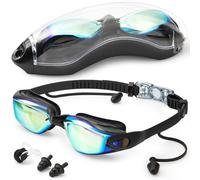 BGYTWEYTD Swim Goggles,Swimming Goggles No Leaking Anti Fog UV Full Protection with Nose Clip Earplugs,Swim Pool Goggles for Adult Men Women Youth