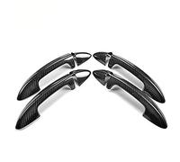 BGYZD Chrome Carbon Fiber Car Door Handle Cover Trim Fit for VW Passat B6 3C 2006 -2011 Passat CC 2009-2012 Car Styling Accessories-Black