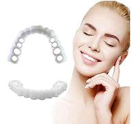 BGZ 5 Pairs Cosmetic Teeth Veneer Fake Denture Teeth Snap on Instant Perfect Smile Braces Comfort Fit Flex Teeth No Pain No Drilling Improve Your Smile in Minutes at Home 5 Upper And 5 Lower