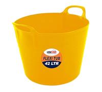 BH | 1 Pc of Flexi Tub with Handles | 42 Litres | Yellow | Plastic Storage Container for Home, Washing, Yard, Garden Waste and DIY Projects - By BEST HOUSE