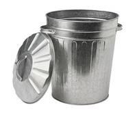 BH | 15L Mini Galvanised Dustbin | Small | Anti-Rust | Waste Recycle Trash Can Metal Rubbish Bin | Ideal For Home, Kitchen, office, Restaurants and Garden - by BEST HOUSE