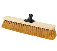 BH | 16" Soft Coco Wooden Brush | Soft Bristle Sweeping Broom | Natural Coconut Fibre Bristles | Eco-Friendly Floor Brush | Sweeping Broom for Home, Office, Kitchen, Hardwood Floors - By BEST HOUSE