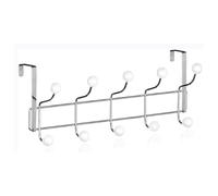 BH | Over Door Hanger | 10 White Ball Door Hook Hanger | Pack of 1 | Space Saving Multi Functional Door Rack Hanger for Coats, Hats, Bags, Clothes, Towels, Bathroom, and Living Room - by Best House