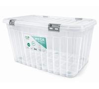 BH | Plastic Storage Box with Lids and Wheels | Extra LARGE Size |120L (L:81.5cm W:55cm H:44cm)| 1-PACK |Stackable Clear Durable Multipurpose Office Toys Home Tools Crafts Household - by Best House