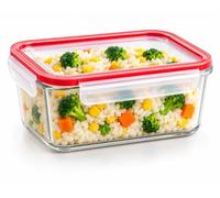 BH | Small Plastic Storage Box with Clips & Lids | 1500ml | 1-Pack | Air Tight | Leakproof | Stackable | BPA-Free | Clear | Rectangle | Home, Office, Kitchen, School Lunch and Pantry - By BEST HOUSE