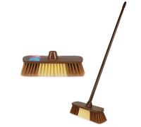 BH | Soft Bristle Broom with 1.2M Long Metal Handle | Indoor Sweeping Brush for Tiles, Wood, Laminate Floors | Lightweight Broom for Home Kitchen Patio Garden and Office Cleaning - By BEST HOUSE