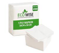 BH | Soft Paper Napkins | Disposable Table Napkin | 1 Ply 30 X 30 cm | 200 Pcs | Ultra Soft & Absorbent | Serviettes Tissue Paper for Wedding Parties Birthday Christmas & Everyday Use - by Best House