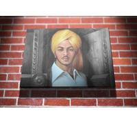 Bhagat Singh Sikh Religion Gallery Framed Canvas Art Picture Print