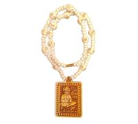 BHAGESHWAR DHAM Tulsi Mala Hanuman Ji Pendant Kanthi Wood Mala