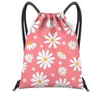 BHAHB Drawstring Backpack for String Bag Waterproof Cute Sports Beach Swimming Travel (13"×17") (Z4-Daisy)