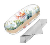 BHAHB Eyeglasses Case Hard Shell Protective Case for Glasses Eyeglass Box with Cleaning Cloth for Boys Men Man Cute Aesthetic (M28-fish)