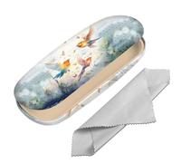 BHAHB Eyeglasses Case Hard Shell Protective Case for Glasses Eyeglass Box with Cleaning Cloth for Boys Men Man Cute Aesthetic (M29-bird)