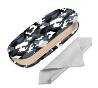 BHAHB Eyeglasses Case Hard Shell Protective Case for Glasses Eyeglass Box with Cleaning Cloth for Boys Men Man Cute Aesthetic (M33-camouflage)