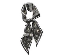 BHAHB Hair Head Scarf Silk Feeling Long Satin Neck Satin Scarves for Handbag Cute Aesthetic Decoration Women Girls 59 * 6.7” (Y11-Moon Star)