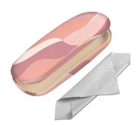 BHAHB Hard Shell Eyeglasses Case Protective Case for Glasses,Eyeglass Holder Box with Cleaning Cloth for Women Cute Aesthetic (M15-Pink)