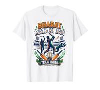 Bharat MATA Ki Jai India Cricket Fan Patriotic T-Shirt