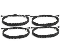 bhavika Creation Black Silk Thread Protection Bracelet, Evil Eye Raksha Sutra Nazar Dhaga, Religious Kala Dhaga, 4 Pack