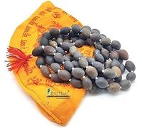 bhavika Creation Lotus Seed Rosary, 108+1 Beads, with Cotton Japa Bag