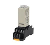 BHBHCPZGR H3Y-4 Rotary Knob Timer with 14 Pin Ignition Delay and Base PYF14A, 1 Unit, 220 VAC, 0-3 Seconds
