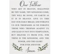 BHBHCPZGR Inspirational Scripture Poster - Our Father The Lords Prayer Christian Bible Verses, Framed Ready Religious Wall Art Decor for Home, Bedroom, Living Room Framed,08x12inch(20x30cm)