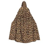 BHCASE Halloween Hooded Cloak For Adults - Easy Care - Perfect For Parties, Cosplay, Stage, And More Cool Cheetah Leopard Prints Black