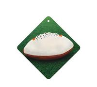 BHCASE White Rugby Ball Printed Square Car Air Fresheners Cards Set of 6 slices : Hanging Scented Cards for bedroom Bathroom Car Interior Decor