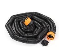 BHDK RV Sewer Hose Kit, 15ft Good Sealing Sewer Hose Sewage Pipe Kit with Swivel Adapter Translucent Elbow Storage Caps, Bayonets Type Installation Universal Sewer Hose RV Campers Parts