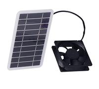 BHDK Solar Panel Powered Fan, 2.5W 5V USB Mini Solar Fan Kit, Outdoor Portable Solar Powered Fan Kit for Dog House/Chicken House, Greenhouse, Car Ventilation, Outdoor Travelling