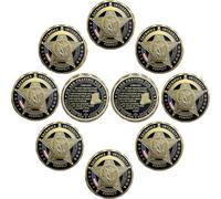 BHealthLife 10 Pcs Saint Michael Protect Police Challenge Coin Bulk Law Enforcement Police Officer Prayer Coins