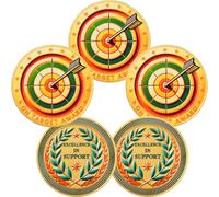 BHealthLife 5 Pcs On Target Award Coins for Employee - Employee Appreciation Coins Bulk - Office Desk Accessories Token of Appreciation Gifts for Employees Coworkers Staff