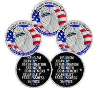 BHealthLife 5 Pcs Thin Blue Line Police Challenge Coins Set