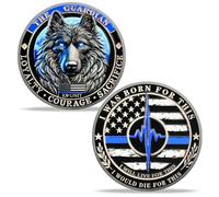 BHealthLife Thin Blue Line Police K9 Challenge Coin -K9 Dog Memorial Token - Appreciation Gifts for Police Officers Law Enforcement Officers Police Dog Gifts for Handler