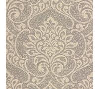 BHF DL22837 Lupus Metallic Damask Wallpaper - Platinum