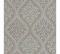 BHF DL22850 Orion Inverse Damask Wallpaper - Taupe