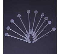 BHFYOB 10Pcs Plastic Long Handle Spoon Transparent Stirring Stick Resin Color Mixing Spoons For Epoxy Resin Crafts Tools