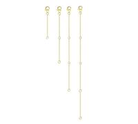 BHFYOB 4Piece Pack Adjustable Chain Extender Set for Jewelry Making Gold/Silver Necklace and Bracelet Extension Chains Jewelry